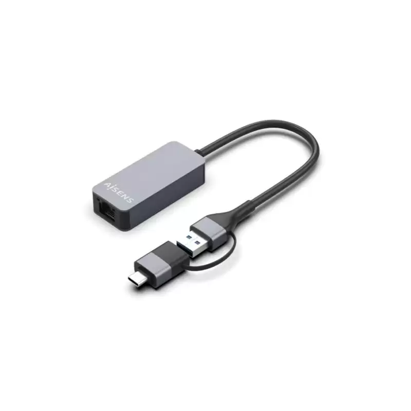 (A109-0710) AISENS CONVERSOR USB3.2 GEN1 USB-A+USB-C A ETHERNET 2.5G 10/100/1000/2500 MBPS