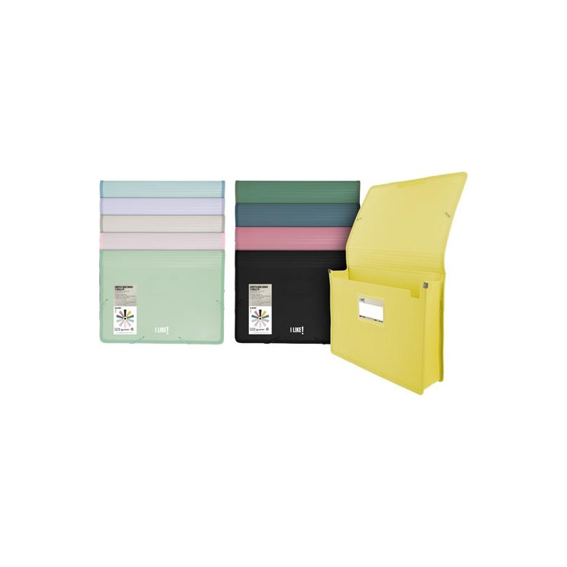 (04803499) GRAFOPLÁS CARPETA MAXI CON GOMAS Y FUELLE A4+ PP SEMIRÍGIDO OPACO I LIKE3 COLORES SURTIDOS