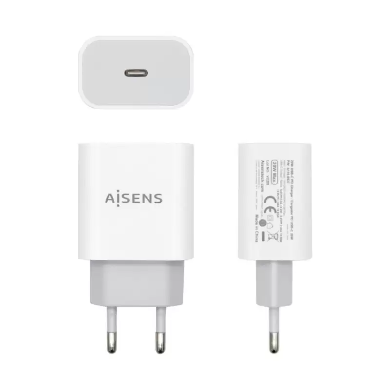 (A110-0537) AISENS CARGADOR USB-C PD3.0  20W ALTA EFICIENCIA 5V/3A 9V/2