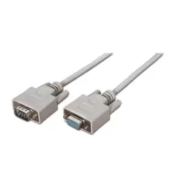 (A112-0065) AISENS CABLE SERIE RS232 DB9/M-DB9/H BEIGE 1