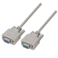 (A112-0066) AISENS CABLE SERIE RS232 DB9/H-DB9/H BEIGE 1