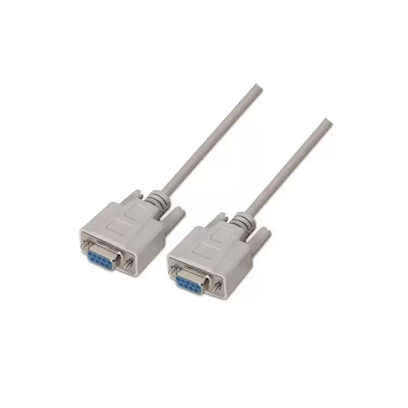 (A112-0066) AISENS CABLE SERIE RS232 DB9/H-DB9/H BEIGE 1