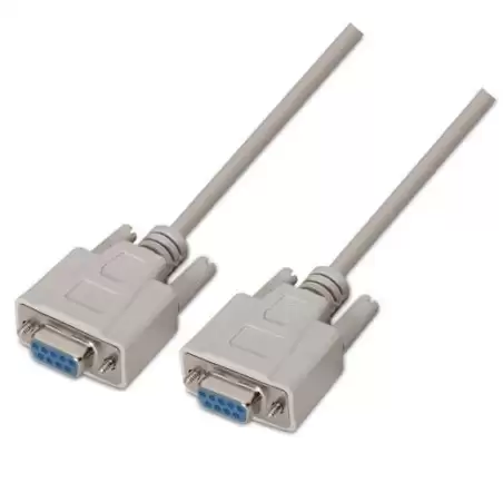 (A112-0066) AISENS CABLE SERIE RS232 DB9/H-DB9/H BEIGE 1