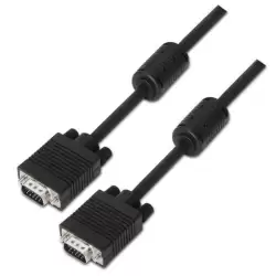 (A113-0071) AISENS CABLE SVGA CON FERRITA  HDB15/M - HDB15/M NEGRO 1