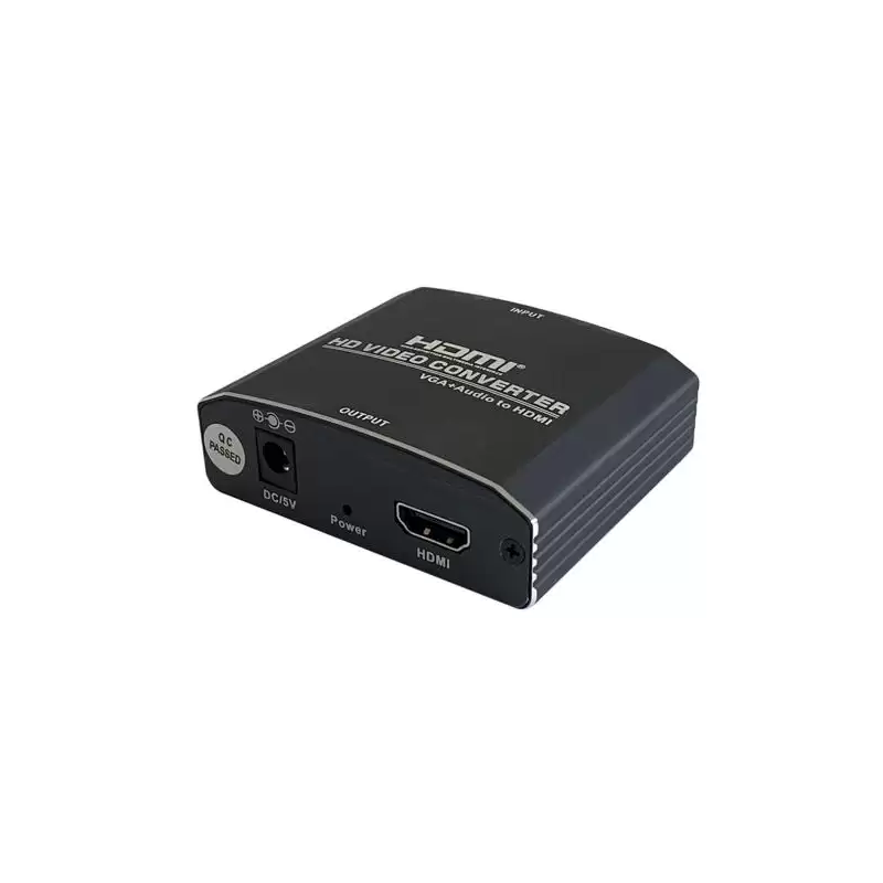 (A115-0386) AISENS CONVERSOR SVGA/H + AUDIO A HDMI/H NEGRO