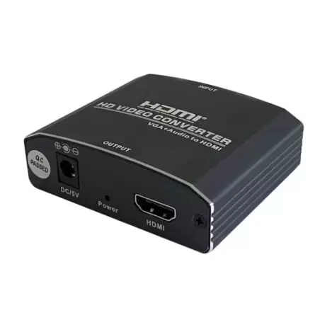 (A115-0386) AISENS CONVERSOR SVGA/H + AUDIO A HDMI/H NEGRO