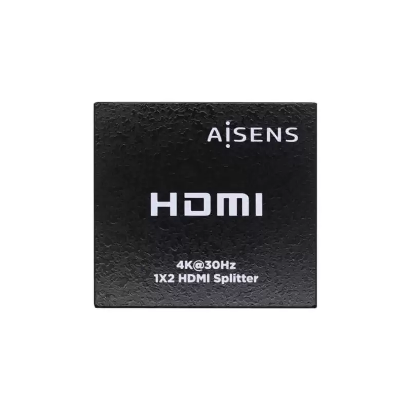 (A123-0506) AISENS DUPLICADOR HDMI 4K@30HZ 1X2 CON ALIMENCIÓN NEGRO