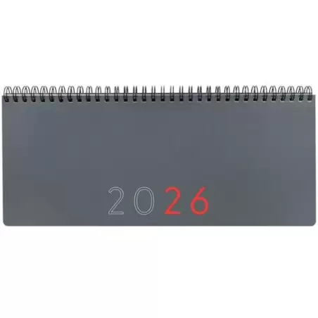 (625545026) FINOCAM PLANIFICADOR AGENDA + NOTAS 290X116MM SEMANA VISTA GRIS 2026 INTERNACIONAL