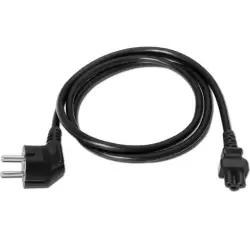 (A132-0172) AISENS CABLE ALIMENTACIÓN TRÉBOL CEE7 ACODADO/M - C5/H NEGRO 1