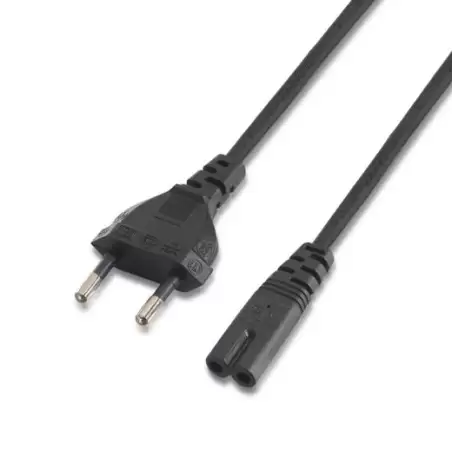 (A132-0173) AISENS CABLE ALIMENTACIÓN FORMA 8 CEE7 16/M-C7/H NEGRO 1