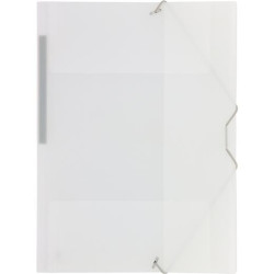 (04801200) GRAFOPLÁS CARPETA CON GOMAS COLORGRAF FOLIO 3 SOLAPAS PP NATURAL TRANSLÚCIDO