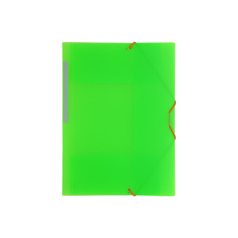 (04801221) GRAFOPLÁS CARPETA CON GOMAS COLORGRAF FOLIO 3 SOLAPAS PP VERDE TRANSLÚCIDO