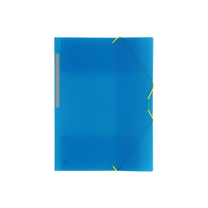 (04801230) GRAFOPLÁS CARPETA CON GOMAS COLORGRAF FOLIO 3 SOLAPAS PP AZUL TRANSLÚCIDO