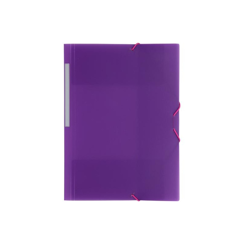 (04801235) GRAFOPLÁS CARPETA CON GOMAS COLORGRAF FOLIO 3 SOLAPAS PP VIOLETA TRANSLÚCIDO