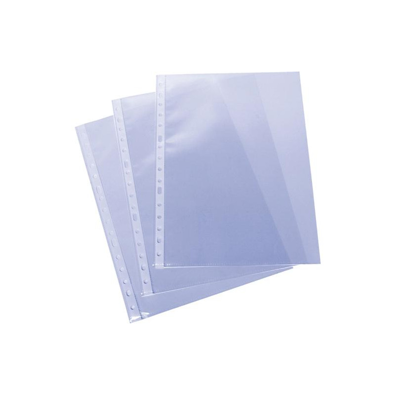 (05572200) GRAFOPLAS FUNDA CLÁSICA PP EXTRA A5 MULTITALADRO 11 LOMO REFORZADO TRANSPARENTE -100U-