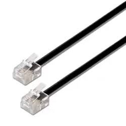 (A143-0319) AISENS CABLE DE TELÉFONO 6P4C M - M NEGRO 2