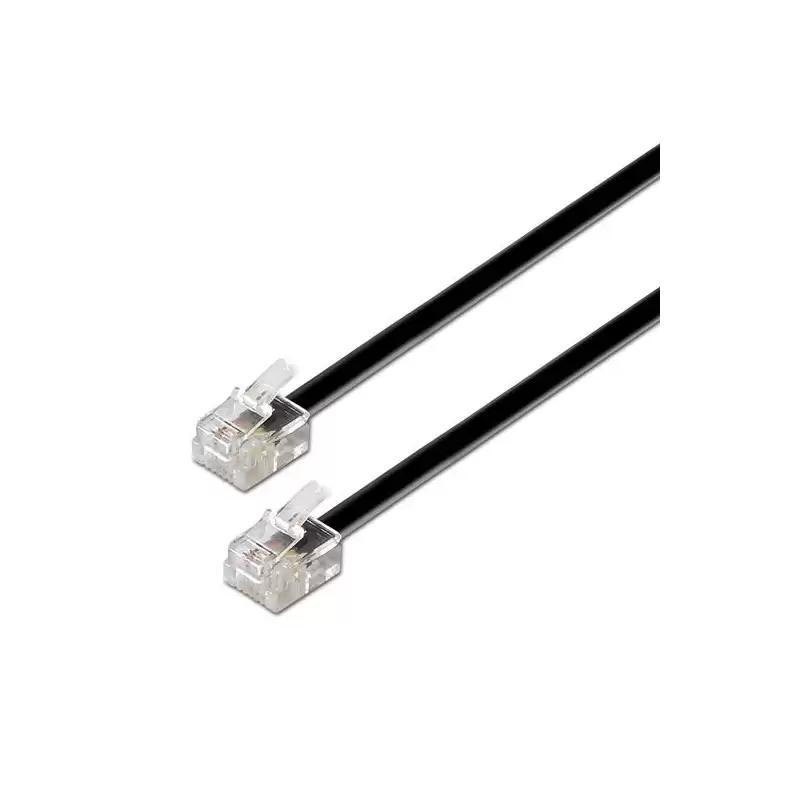 (A143-0319) AISENS CABLE DE TELÉFONO 6P4C M - M NEGRO 2