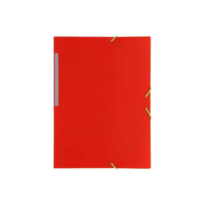 (04801251) GRAFOPLÁS CARPETA CON GOMAS COLORGRAF FOLIO 3 SOLAPAS PP ROJO TRANSLÚCIDO