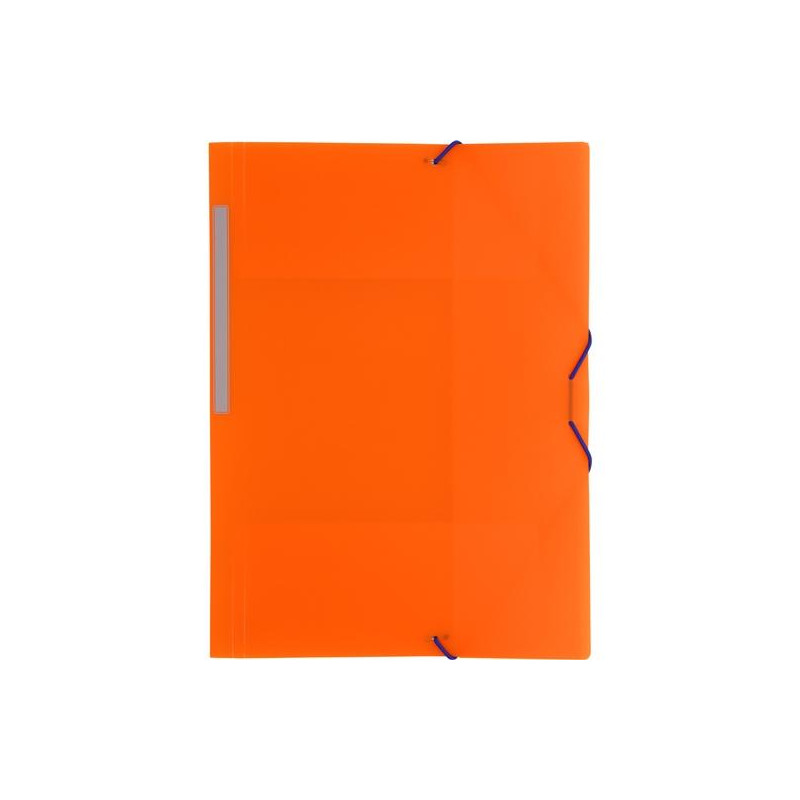 (04801252) GRAFOPLÁS CARPETA CON GOMAS COLORGRAF FOLIO 3 SOLAPAS PP NARANJA TRANSLÚCIDO