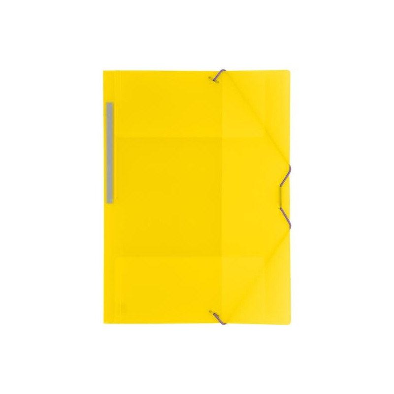(04801260) GRAFOPLÁS CARPETA CON GOMAS COLORGRAF FOLIO 3 SOLAPAS PP AMARILLO TRANSLÚCIDO