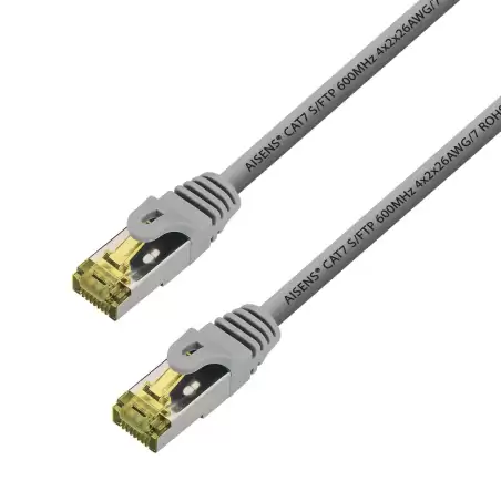 (A146-0338) AISENS CABLE DE RED LATIGUILLO RJ45 LSZH CAT.7 600MHZ S/FTP PIMF AWG26 GRIS 10M
