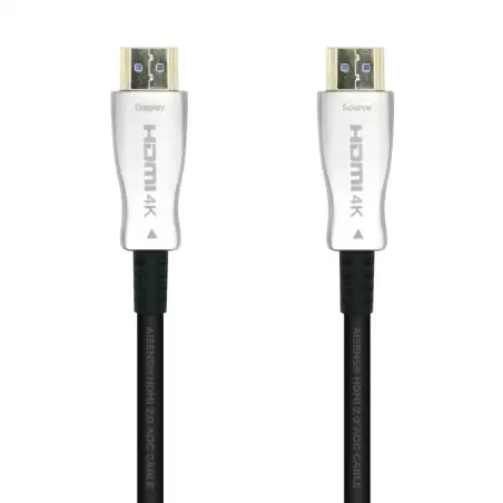 (A148-0378) AISENS CABLE HDMI V2.0 AOC (ACTIVE OPTICAL CABLE) PREMIUM ALTA VELOCIDAD HEC 4K@60HZ 18GBPS A/M - A/M NEGRO 20M