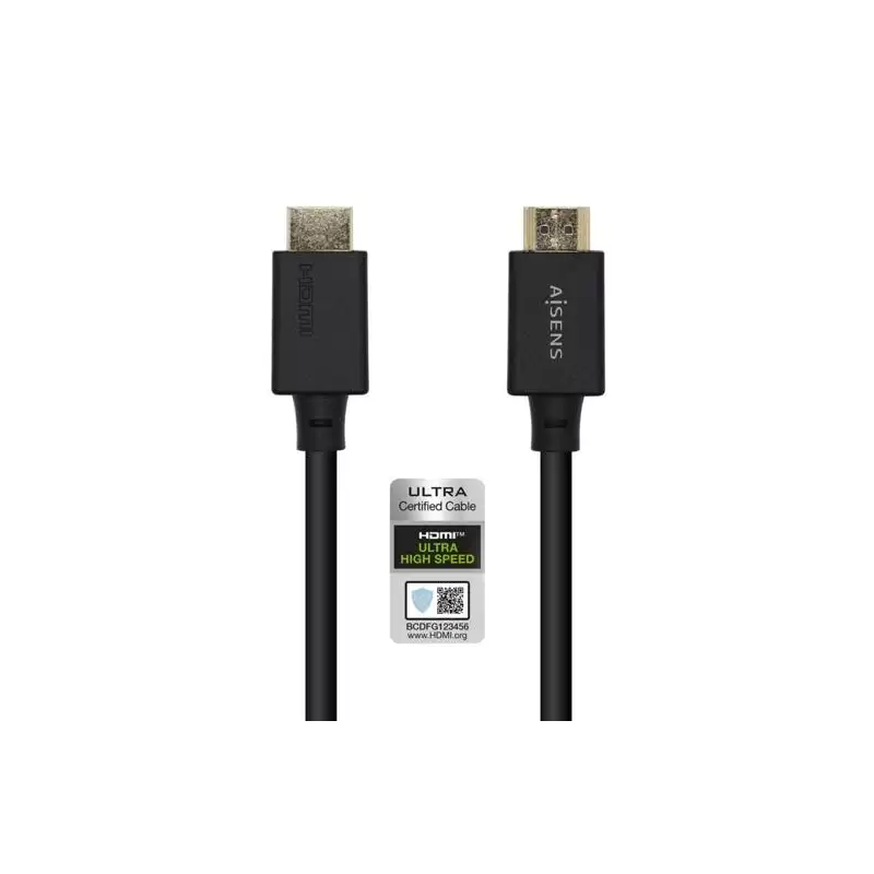 (A150-0420) AISENS CABLE HDMI V2.1 PREMIUM ALTA VELOCIDAD HEC 8K@60HZ 48GBPS A/M - A/M NEGRO 0