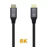 (A150-0425) AISENS CABLE HDMI V2.1 PREMIUM ALTA VELOCIDAD HEC 8K@60HZ 48GBPS A/M - A/M GRIS/NEGRO 0