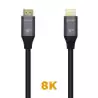 (A150-0426) AISENS CABLE HDMI V2.1 PREMIUM ALTA VELOCIDAD HEC 8K@60HZ 48GBPS A/M - A/M GRIS/NEGRO 1