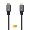 (A150-0428) AISENS CABLE HDMI V2.1 PREMIUM ALTA VELOCIDAD HEC 8K@60HZ 48GBPS A/M - A/M GRIS/NEGRO 2
