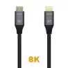 (A150-0429) AISENS CABLE HDMI V2.1 PREMIUM ALTA VELOCIDAD HEC 8K@60HZ 48GBPS A/M - A/M GRIS/NEGRO 3