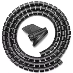 (A151-0406) AISENS ORGANIZADOR DE CABLE EN ESPIRAL 25MM NEGRO 1