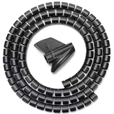 (A151-0406) AISENS ORGANIZADOR DE CABLE EN ESPIRAL 25MM NEGRO 1