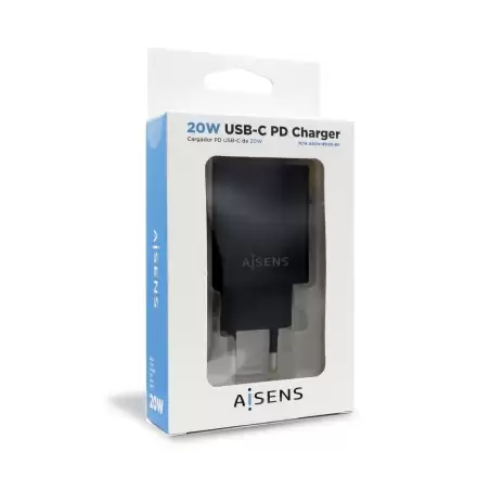 (ASCH-1PD20-BK) AISENS CARGADOR USB-C PD3.0 1 PUERTO 1XUSB-C 20W
