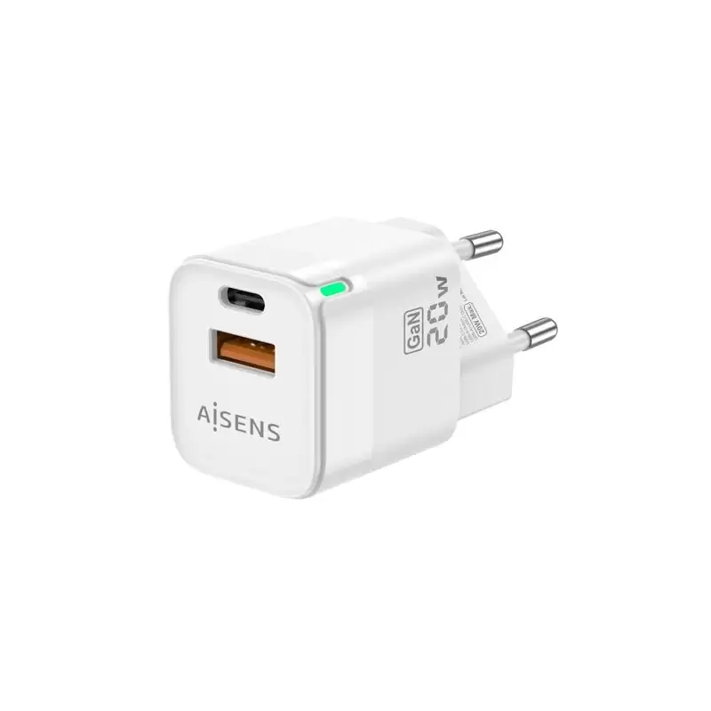 (ASCH-20W2P002-W) AISENS CARGADOR GAN 20W