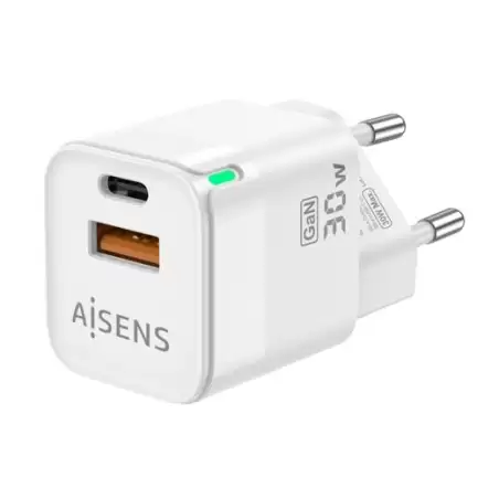 (ASCH-30W2P004-W) AISENS CARGADOR GAN 30W