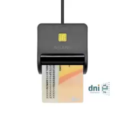 (ASCR-SN01-BK) AISENS LECTOR DE TARJETAS INTELIGENTE DNI COMBO NEGRO