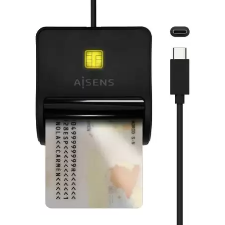 (ASCR-SN03C-BK) AISENS LECTOR DE TARJETAS INTELIGENTE DNI
