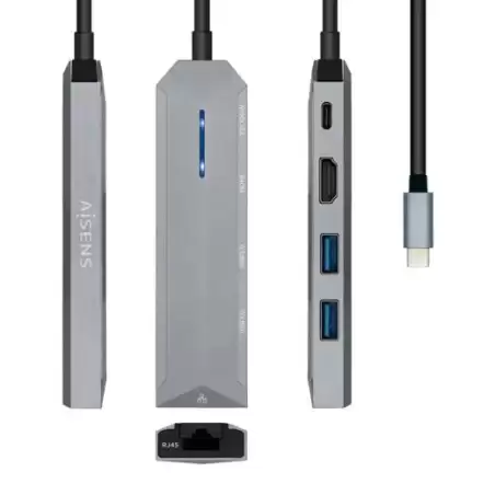 (ASUC-5P003-GR) AISENS DOCK STATION 5 EN 1 USB-C A 1XHDMI