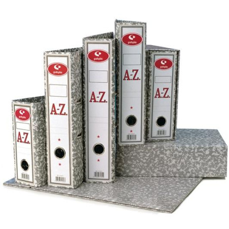 (07179171) GRAFOPLÁS ARCHIVADOR PALANCA CLASSIC FOLIO 65MM RADO CARTÓN FORRADO JASPEADO GRIS