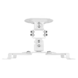(CP03TSR-129) AISENS SOPORTE UNIVERSAL GIRATORIO INCLINABLE DE TECHO PARA PROYECTOR BLANCO