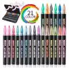 (AB-0421) ALEX BOG ROTULADORES OUTLINER DOBLE LÍNEA BICOLOR NEÓN PASTEL C/SURTIDOS ESTUCHE 21 UD