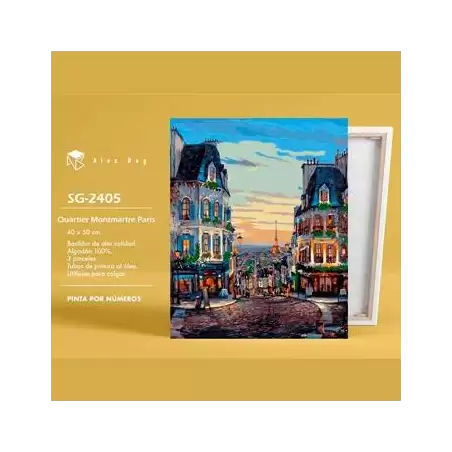 (SG-2405) ALEX BOG SET DE PINTURA POR NÚMEROS QUARTIER MONTMARTRE PARIS C/SURTIDOS