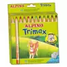(AL000113) ALPINO LÁPICES DE COLORES TRIMAX 177MM + SACAPUNTAS C/SURTIDOS ESTUCHE 12 UD