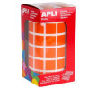 (12479) APLI GOMETS CUADRADOS 15MM ROLLO NARANJA -ROLLO 2832 UNIDADES-
