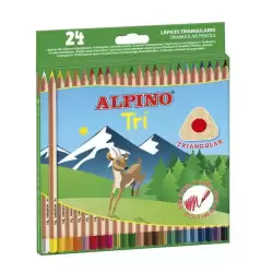 (AL000129) ALPINO LÁPICES DE COLORES TRI 175MM C/SURTIDOS ESTUCHE 24 UD