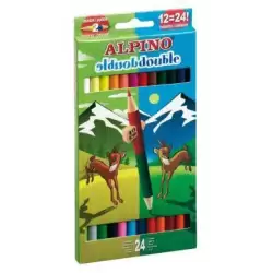 (AL000169) ALPINO LÁPICES DE COLORES DOUBLE 177MM DOBLE PUNTA Y COLOR SURTIDOS ESTUCHE 12 UD