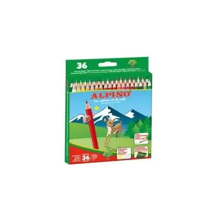 (AL010600) ALPINO LÁPICES DE COLORES 175MM C/SURTIDOS ESTUCHE 36 UD