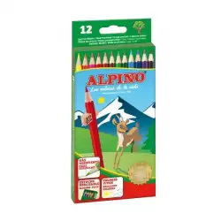 (AL010654) ALPINO LÁPICES DE COLORES 175MM C/SURTIDOS ESTUCHE 12 UD