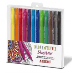 (AR000186) ALPINO ROTULADORES COLOR EXPERIENCE DUAL ARTIST DOBLE PUNTA PERFILA/COLOREA C/SURTIDOS ESTUCHE 12 UD